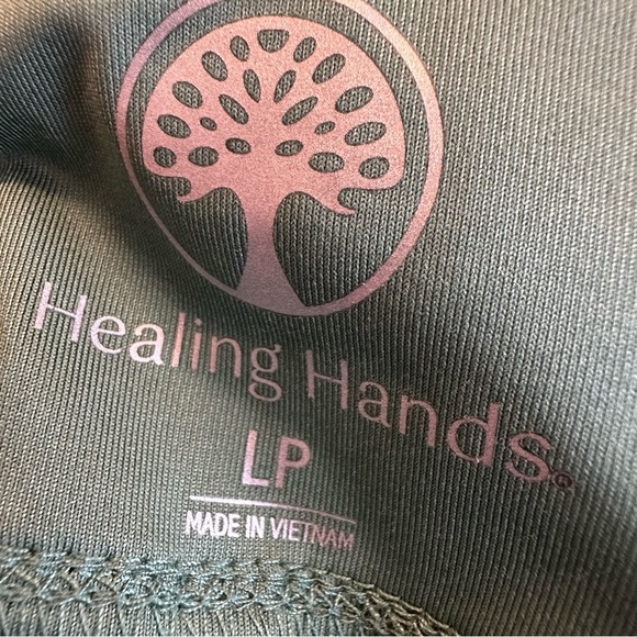 Helping Hands Purple Label Green Scrub Pants LP Woman’s 5 Pocket Elastic Waist - Picture 5 of 9